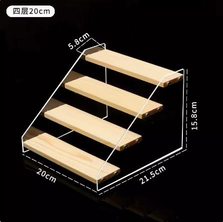 Marathon Medal Display Stand Acrylic Storage Box Wooden Frame Storage Rack for Badges And Medals Simple Style Home Organization