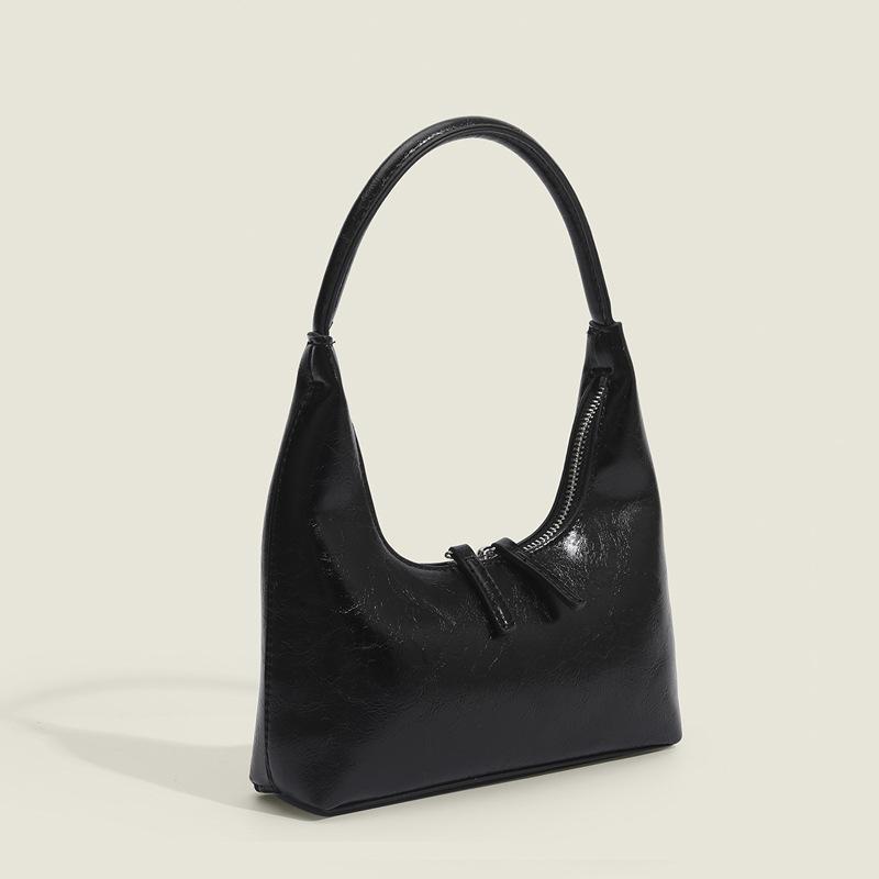 Spring New Women'S Bag Small Fresh Simple Solid Color Small Square Bag High Sense Portable Versatile Crescent Bag