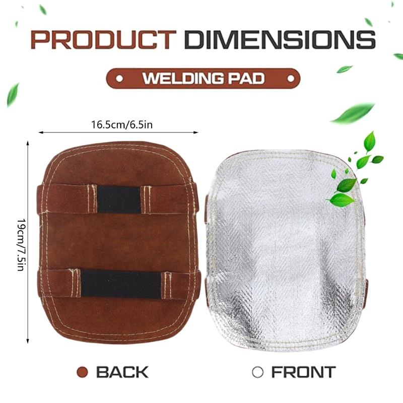 Insulated Welding Hands Shield Aluminum Coated Back and Leather Palms for Heat Reflection Protections During Welding