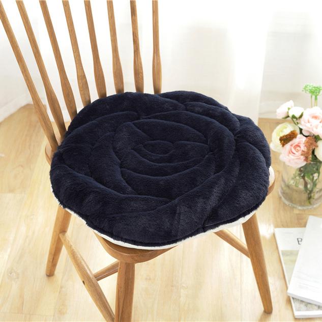 Plüsch Rose Dickes gestepptes Stuhlkissen Büro Zuhause Esszimmerstuhlkissen Tatami Bodenkissen