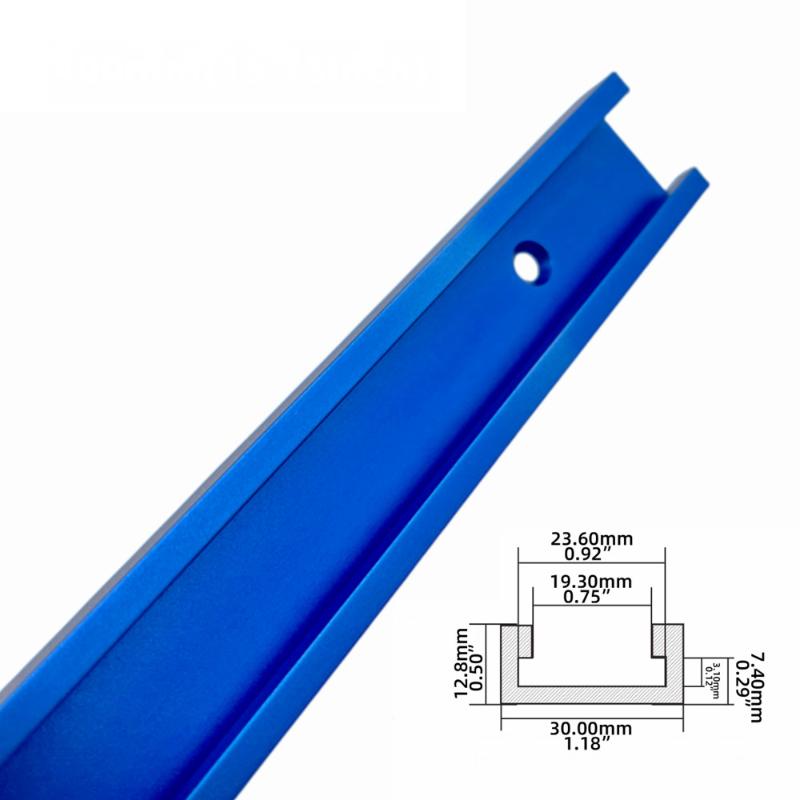 T Track 30-50cm, Aluminium T-track Woodworking Standard Miter Gauge Guide Chute T Track T Slot Wood Tool for Workbench Table Saw