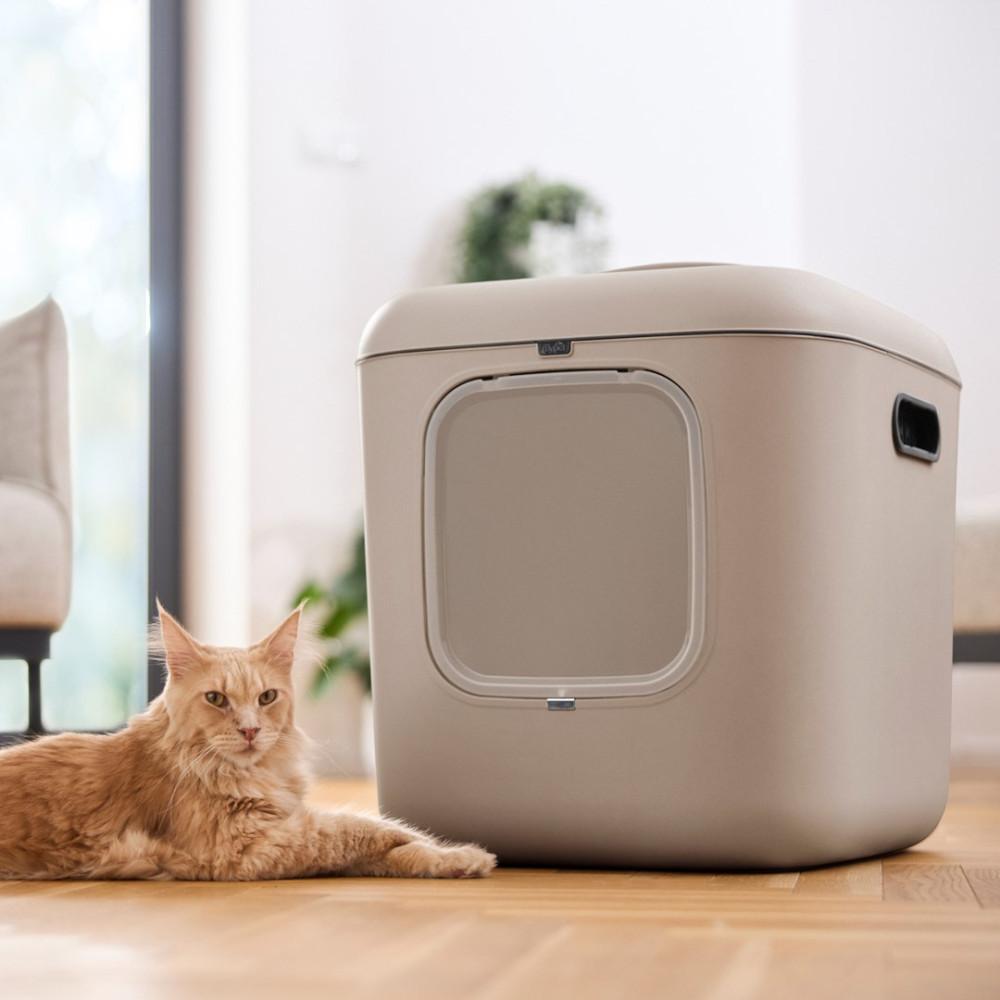 Rotho White Xl Litter Box - Coffee Color