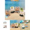 Bear Go Sea Plush Keychain Pair With Beach Pants Design For Students And Gift Giving