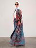 Women's Issey Miyake Pleated Print Cardigan Abaya - Long, Plus Size Arab Robe