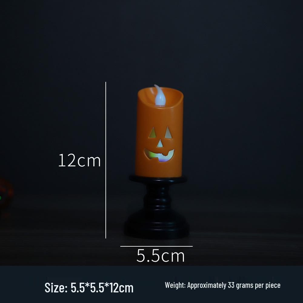 LED Halloween Pumpkin Lantern Candle Lamp – Decorative Night Light Ornament