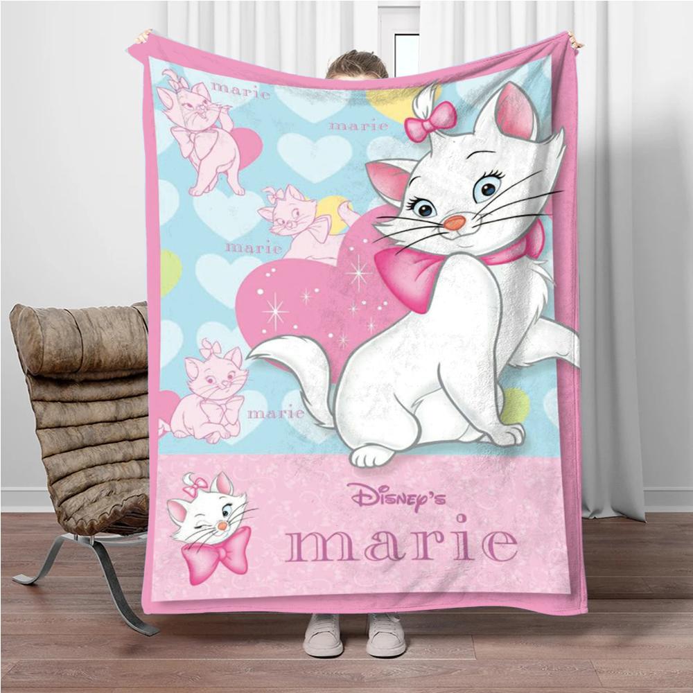 31 Style Disney Cute Cat Marie Printed Blanket Soft Warm Throw Flannel For Children And Adult Bed Sofa Outdoor Travel Girl Gifts