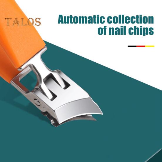 Nagelknipser mit weiter Backenöffnung, gebogen, für Senioren, spritzwassergeschützt, abgeschrägter Nagelknipser, langer Griff, gebogene Klinge, Nagelschneidewerkzeug