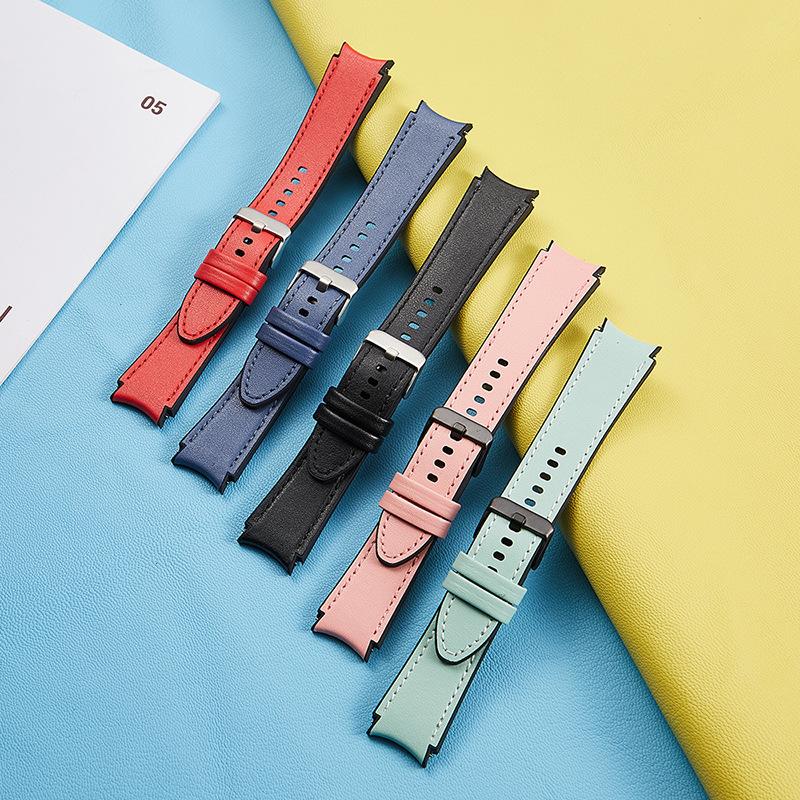 Applicable To Samsung Galaxy Watch6 Strap Leather Silicone Sticker Watch4th Generation 5th Generation 42/46mm Universal