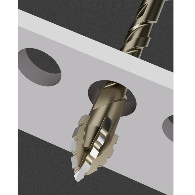 Four-Edged Serrated Eccentric Drill Bit Set High Hardness Hexagonal Simple Installation Multifunction Drill Bit