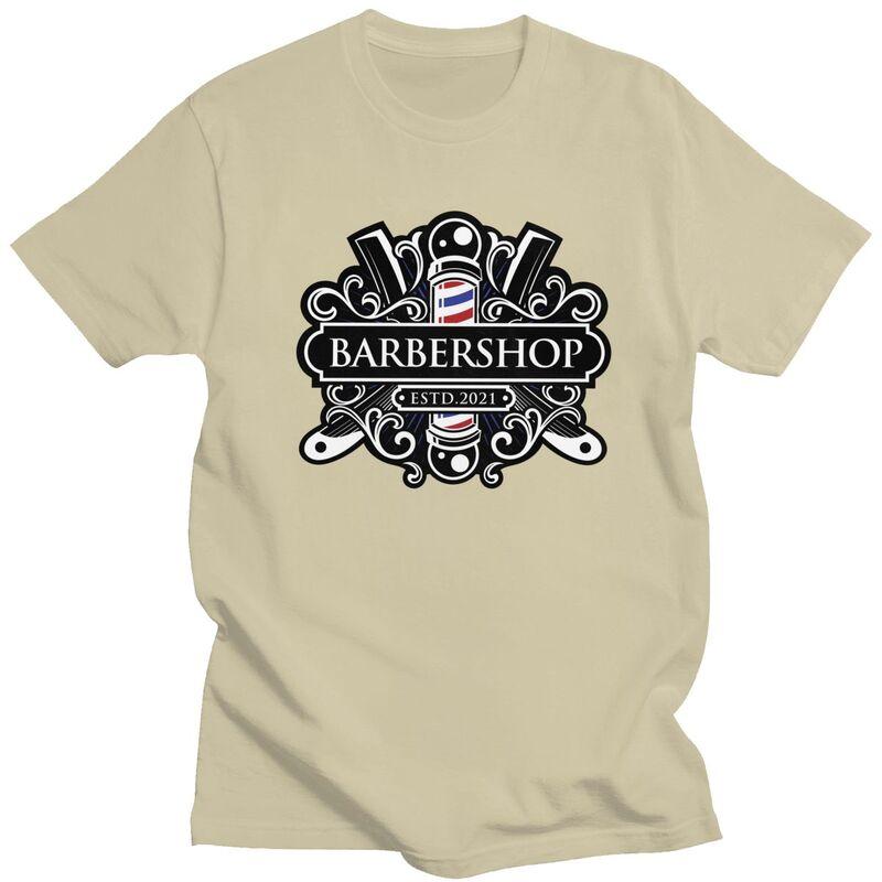 Custom Barbershop 056 T Shirt Men Tshirt Streetwear Tee Tops Pure Cotton Oversized Tshirts Gift