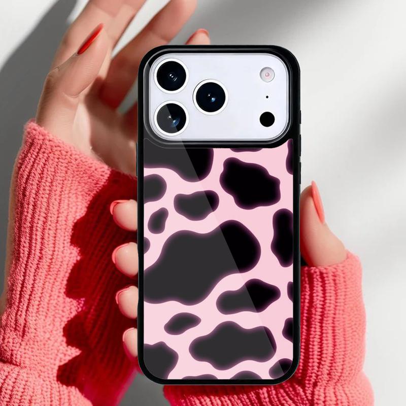 Cow Pattern Phone Case for iPhone 17 16 15 14 13 Pro Max Back Cover for 12 11 Pro Coque