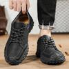 High Quality Men's Casual Leather Sneakers Flat Shoe Antiskid Walking Shoe