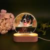Personalized Acrylic Dog Cat Portrait Luminary Custom Pet Photo Text Glow Decorative Pet Keepsake Soothing Gift for Pet Mom Dad