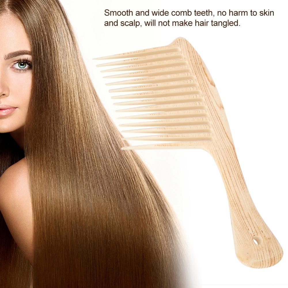 Plastic Material Wide Tooth Comb Ergonomic Handle Large Comb Hairstyle Comb  For Styling