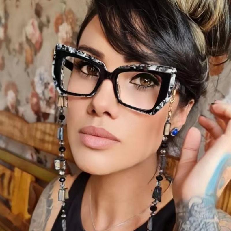 Anti Blue Light Optical Irregular Square Glasses Women Vintage Brand Designer Myopia Prescription Multicolour Eyewear Frame