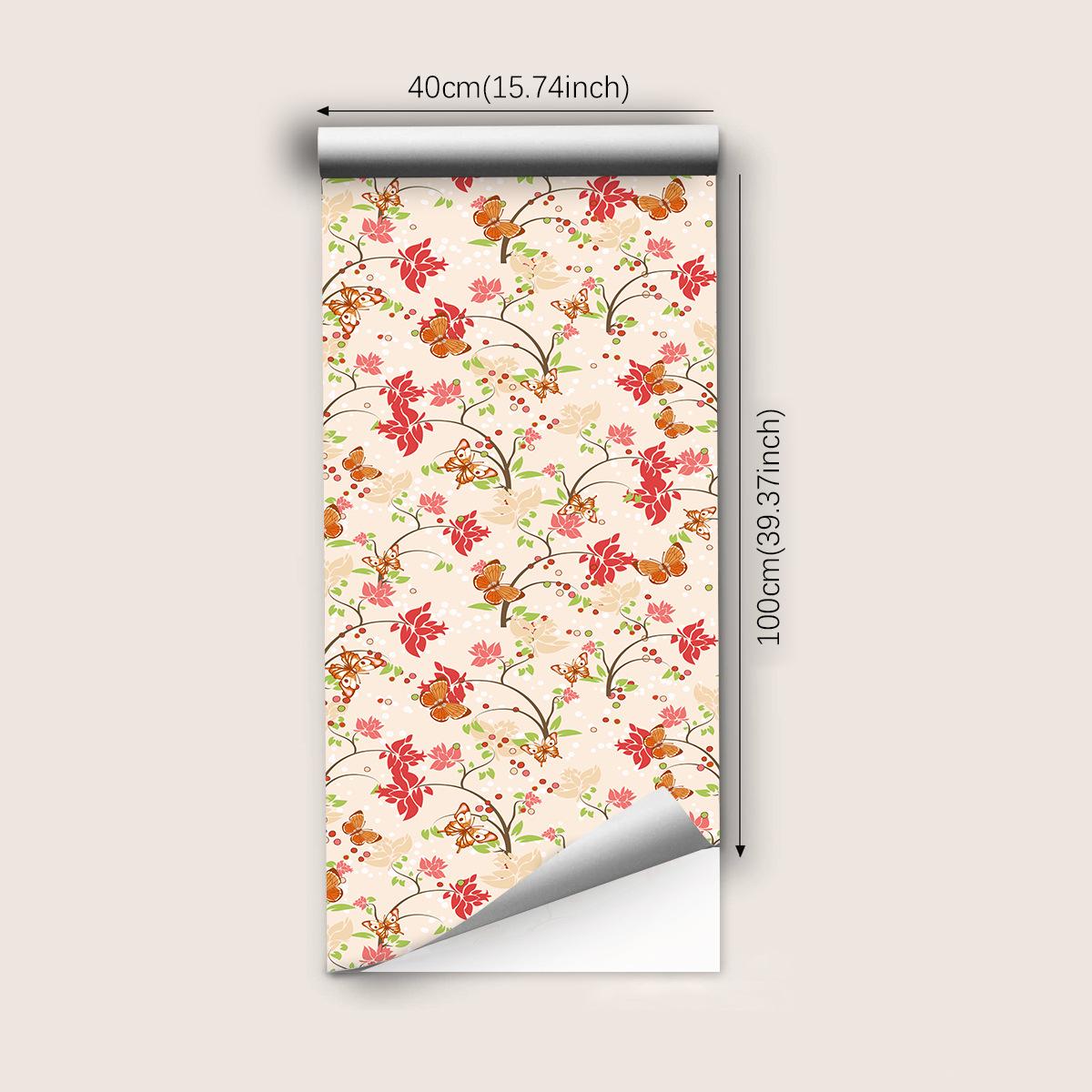 

Самоклеящиеся обои 3D цветок растение нетканый материал толстые обои спальня гостиная телевизор фон наклейки на стену 40cmX100cm