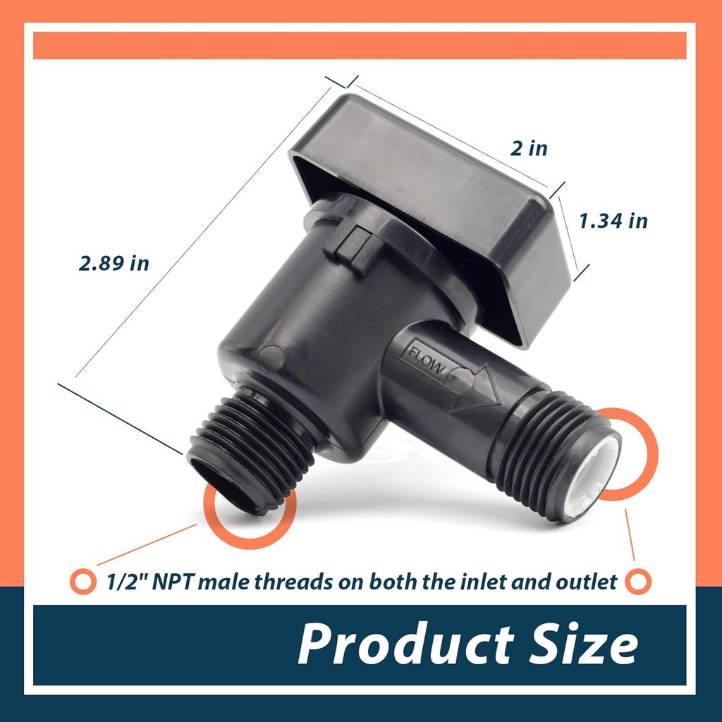 RV Vacuum Breaker Check Valve Fit For B&B Model 571 Check Valve,571-VAC-CHK-A Camper Trailer Flusher Check Valve Replace Leaking Vacuum Breaker On