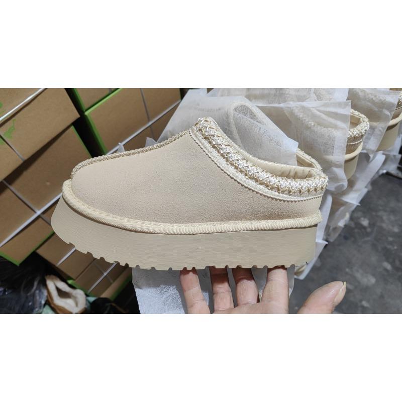 

Lazy one-pedal snow boots women s winter new fur integrated bag head slippers muffin thick-soled fluffy cotton shoes 42