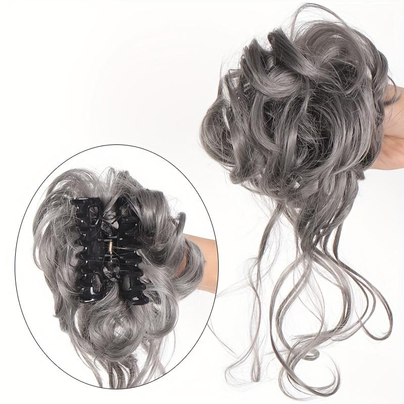 Aosiwig Synthetic Hair Bun Chignon Messy Curly Hair Band Elastic Scrunchy False Hair Pieces For Women Hairpins Black Brown