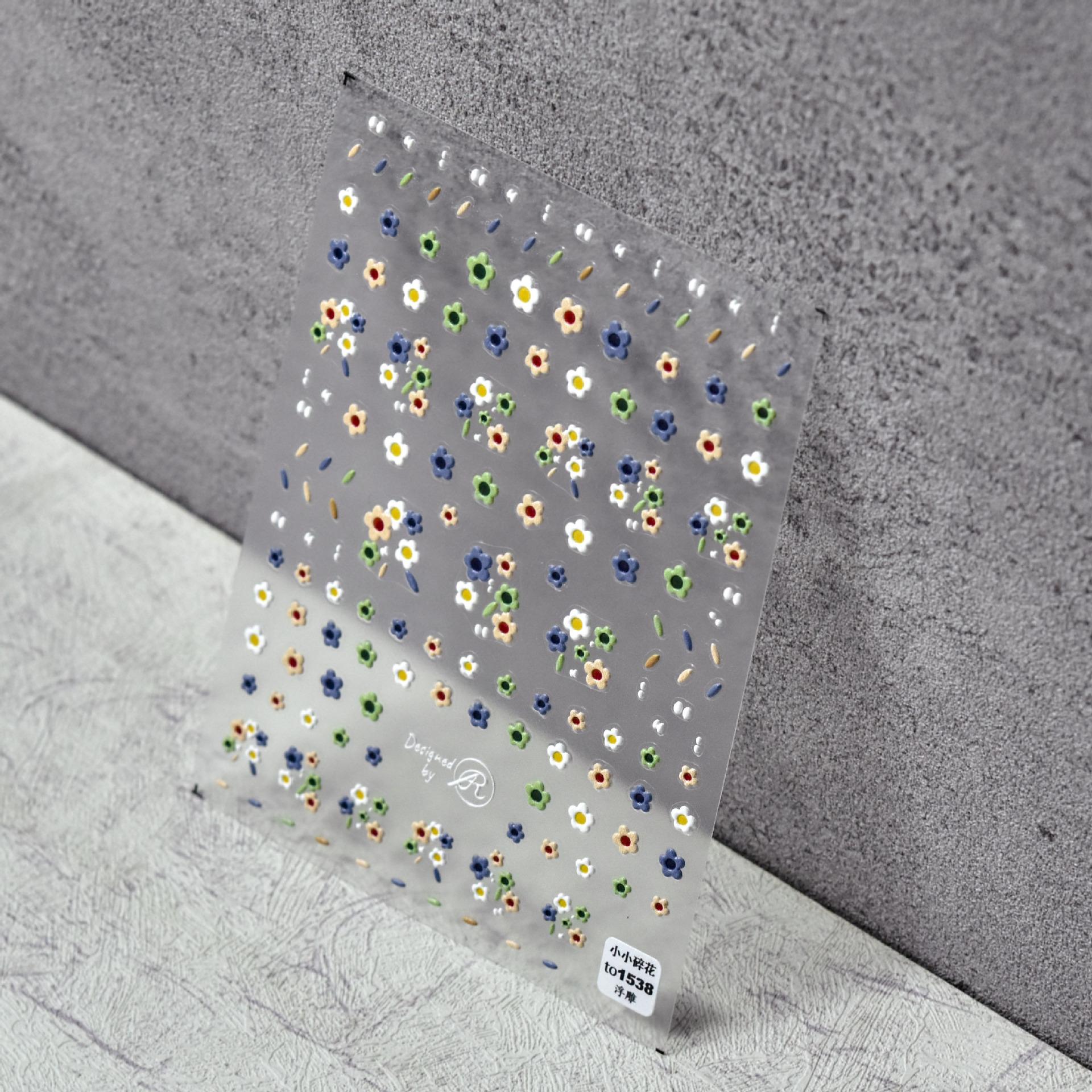 Рельефный маленький цветок наклейка для ногтей DIY Изготовление украшения to1538 — фото 4