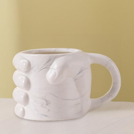 Coffee Cup 330ml Creative Fist-shaped Cup Fun Water Cup for Coffee Hot Drinks Modern Ceramic Drinkware Gift for Friends