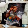 1PC Custom Name Rap Star Energy Style Flannel Blanket Versatile,all-season Throw Suitable for the Living Room,bedroom,camping,travel,and Gift