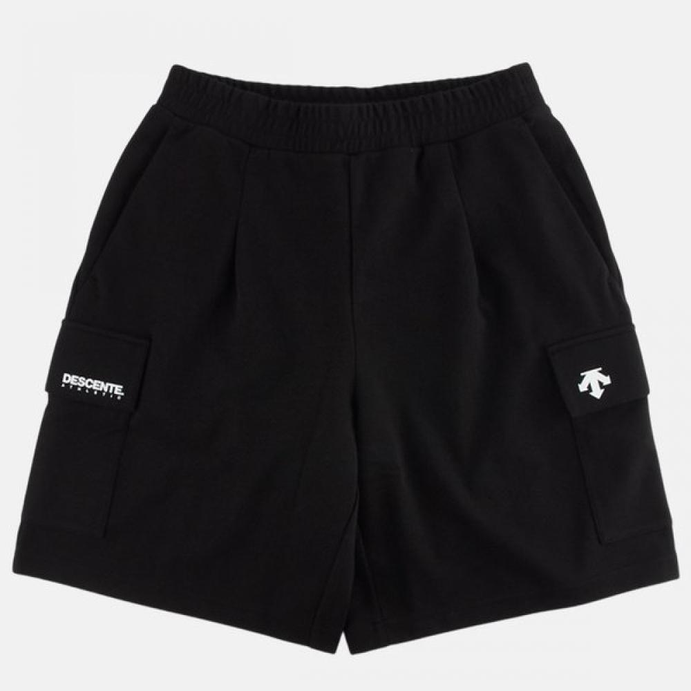 

DeScent Men S Cotton Cargo Pocket 5 Part ShortS Black Sp221tkh41 blacks/85
