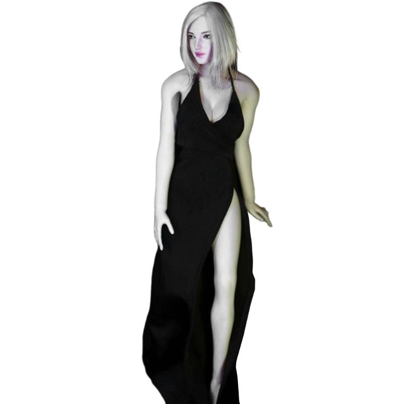 

Fashion Evening Gown For 1/6 Scale Figure Doll Decoration Formal Event Doll Dress for Cabinet Exhibition Display чорний