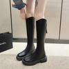 Knee-High Boots for Women Autumn Winter New Height Increasing Knight Boots Thick Heel Retro Botas Mujer Versatile Women's Shoes