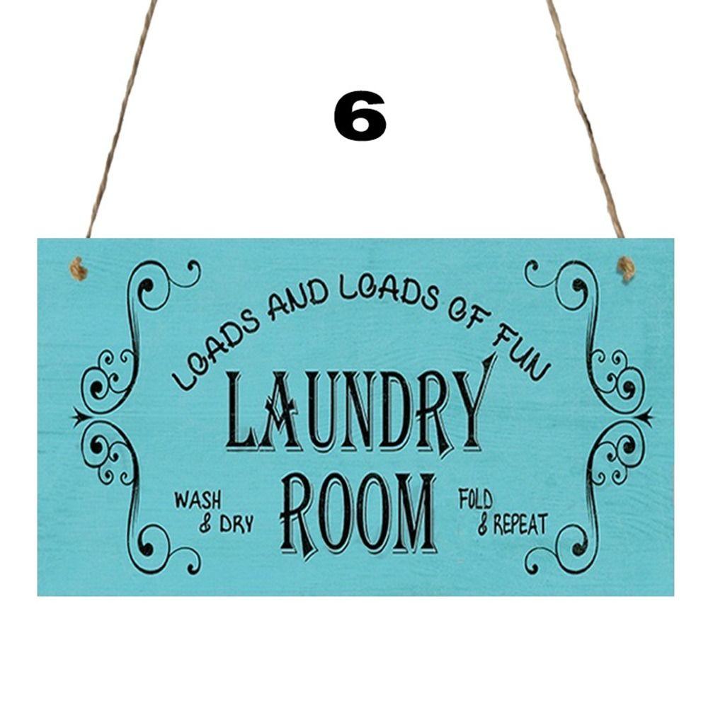 Wood Laundry Wooden Signs Door Hanger Hotel Bulletin Board Wall Plaque Decorative Plaque  Bar