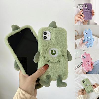 Pouzdro na telefon Cartoon Monster Fur pro Samsung S23 S22 Ultra S20 S21 FE A14 A24 A34 A54 A13 A23 A33 A53 A12 A22 A32 A52 A31 A51 A71/Redmi Note12 11 10s