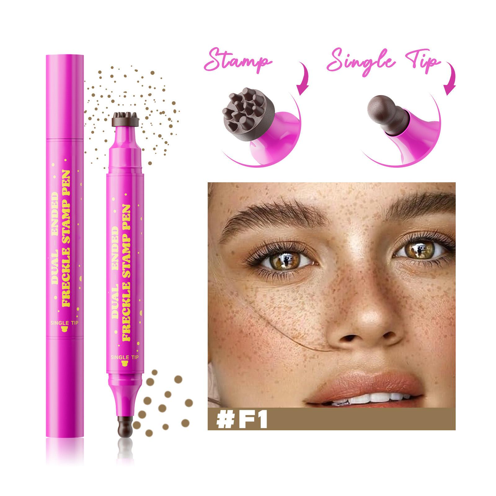 

Карандаш для веснушек, 2-в-1 искусственные веснушки, одинарный кончик-тыковка, натуральные и реалистичные накладные веснушки(2,8 мл) One Size