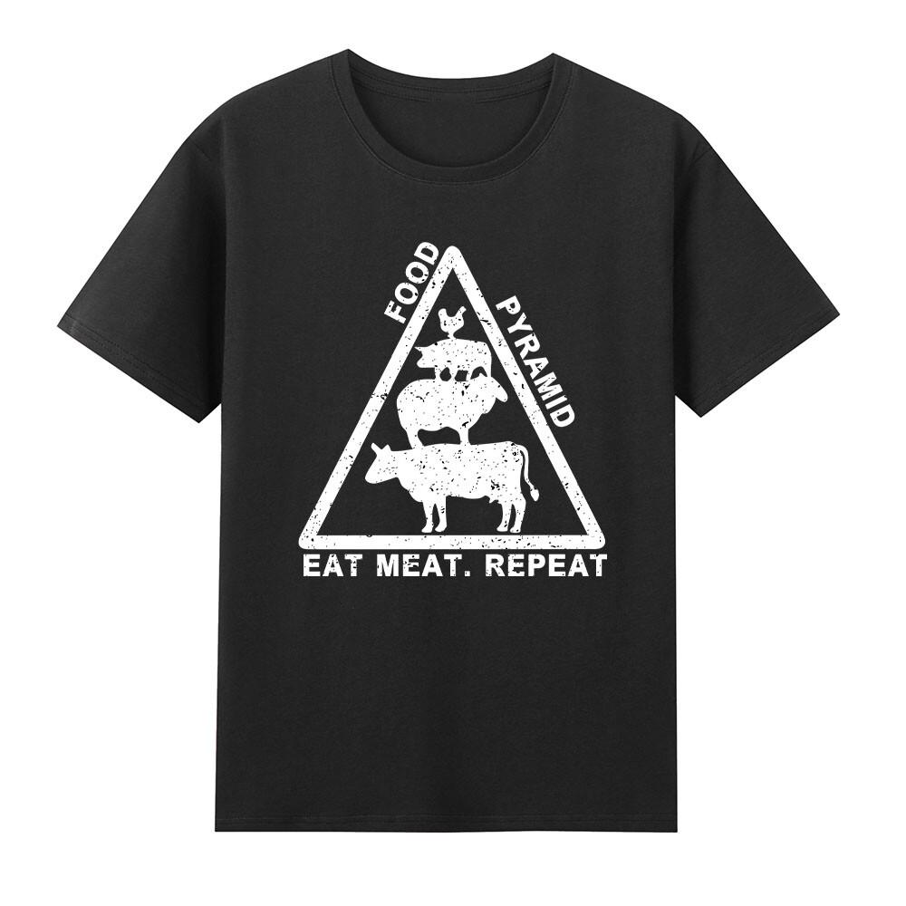 Eat Meat Repeat Food Pyramid Animal Tshirt S