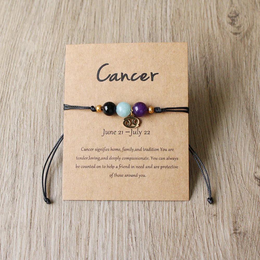 US  Aries Taurus Gemini Cancer Leo Virgo Libra Scorpio Sagittarius Capricorn Aquarius Pisces Gifts for Women Zodiac Bracelet