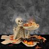 Halloween Skull Candy Bowl Scary Skeleton Key Fruit Snack Storage Tray Resin Punk Skull Decor for Home Tabletop Party Bar