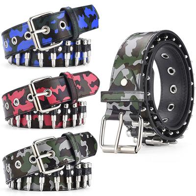 Nieten Gürtel Herren Kugeln Gürtel Punk Rock Stil Camouflage Hosen Gürtel Herren Und Damen Persönlichkeit Gürtel