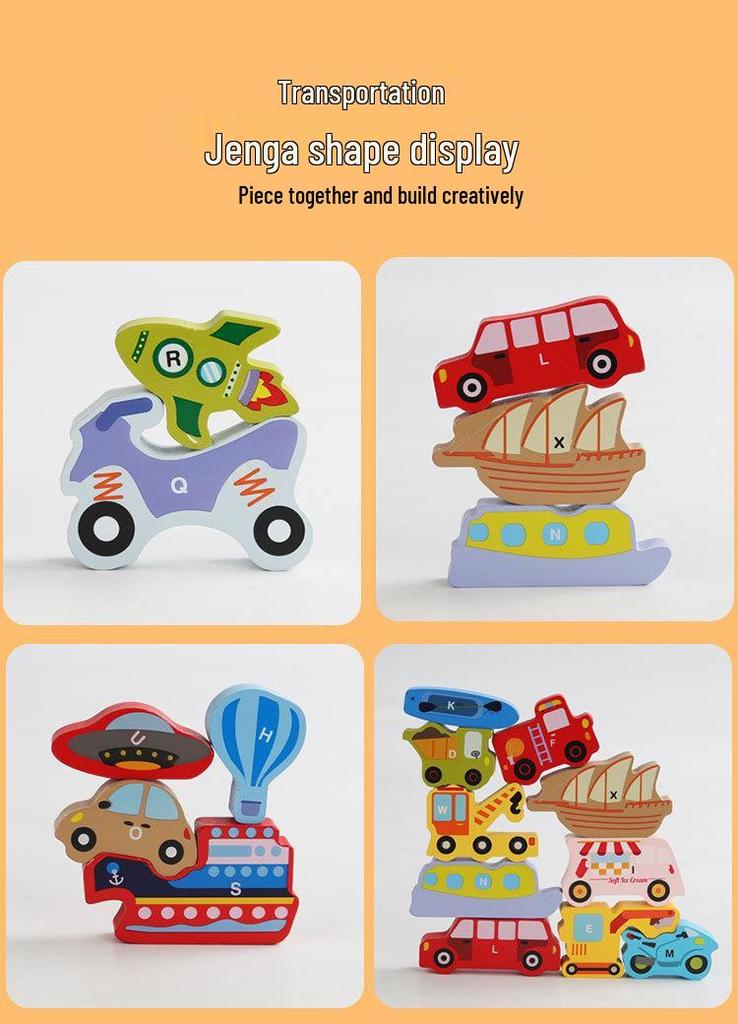 3D Animal Transportation Wooden Jigsaw Puzzle - Educational Toy for Children