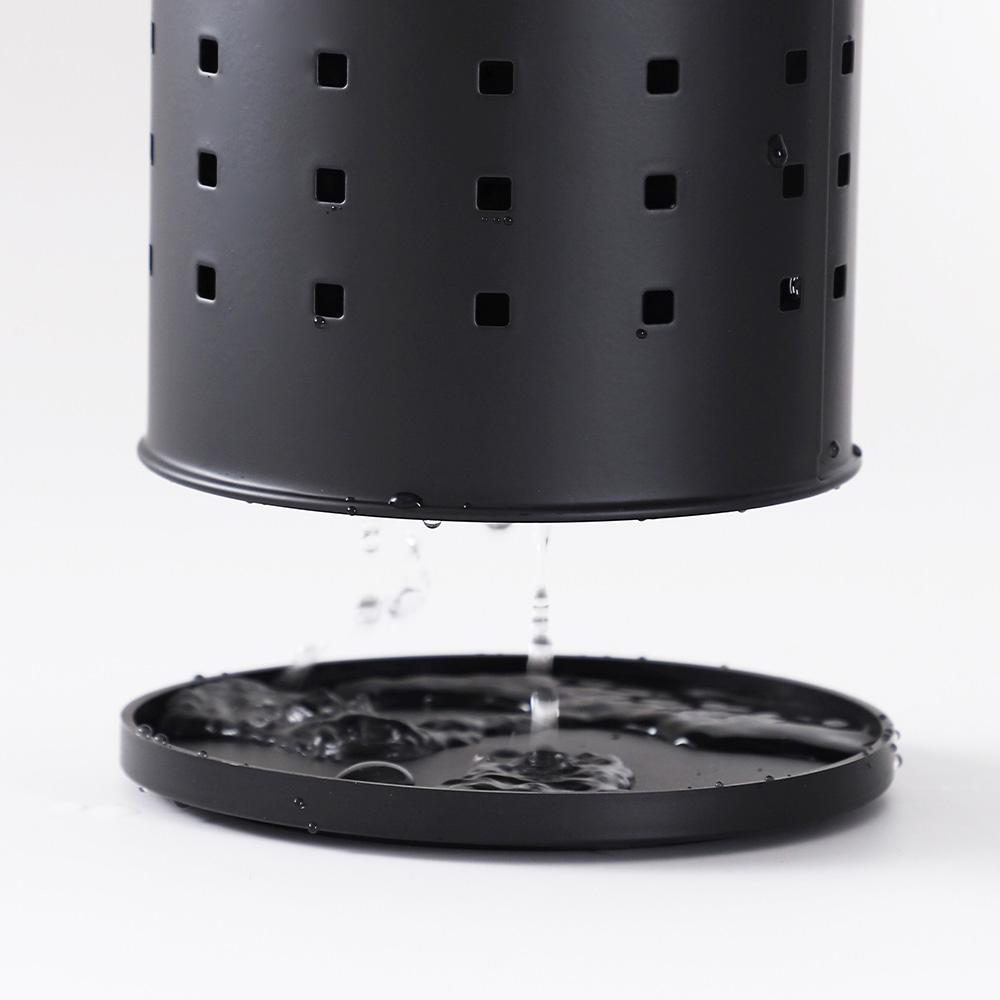 Nerezový držák na příbory, Organizér na kuchyňské nože, vidličky, lžíce, Velkokapacitní nádoba na uložení příborů s odtokovými otvory