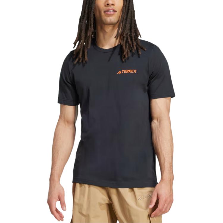 adidas Terrex Grafica Cotone Leggero Moda Versatile T-Shirt Manica Corta Uomo Top JW3558