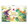 Dinosaur Jungle Birthday Party Backdrop Polyester Kids Birthday Party Decoration Banner Room Photo Booth Background Props