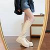 Autumn Winter Platform Thick Sole Women Knee High Boots Cosy Soft Leather Street Style  Mordern Long Booties Zapatos De Mujes