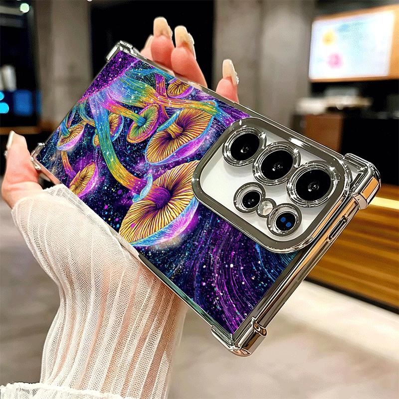 Weird Psychedelic Mushroom Soft Phone Case For Samsung Galaxy S26 Ultra S25 Edge S24 FE S23 Plus S22 S21 + S20 Plating Anti-Fall