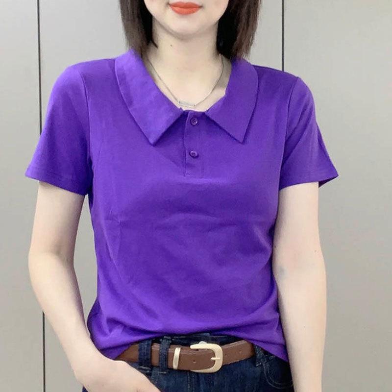 

Женская летняя футболка свободного кроя для косплея 2024: Новый горячий зарубежный стиль, с коротким рукавом, легкий, чистый XL (100-110 lbs) фиолетовый