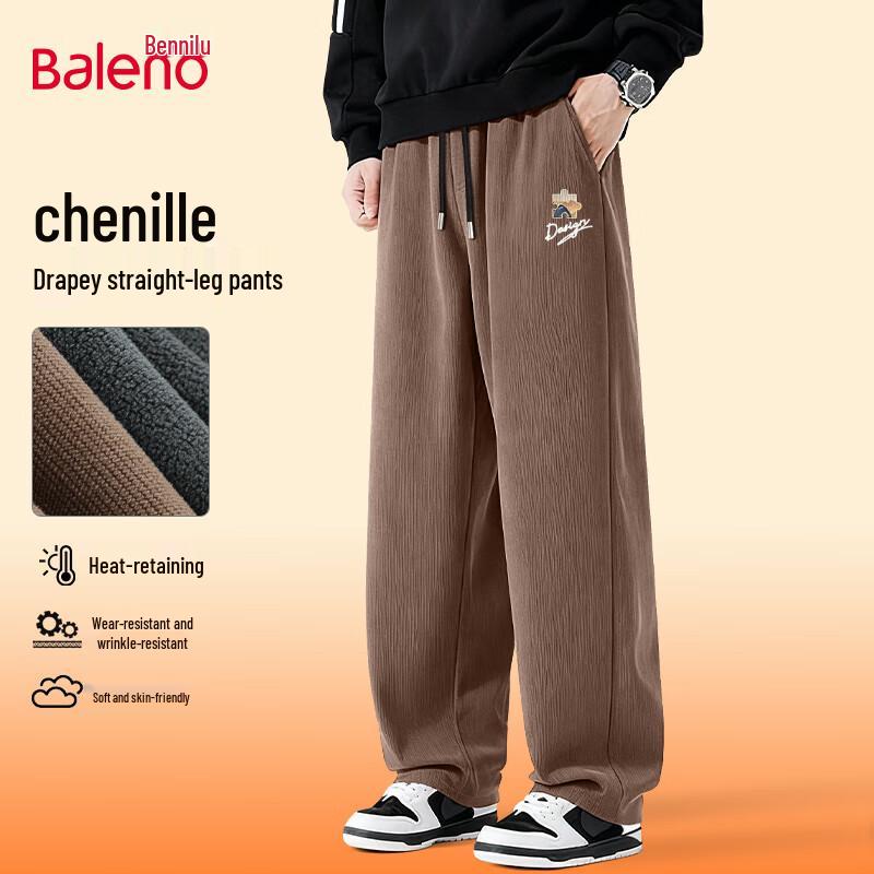 

Baleno Men s Fleece-Lined Straight-Leg Casual Pants 3XL