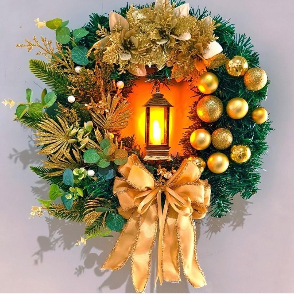 Holiday Decor 30cm Christmas Wreath Frosted Branches Red Berries Christmas Garland Plastic Artificial Garland Window