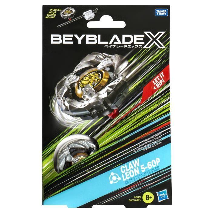 Beyblade x starter pack claw leon 5-60p starter pack, avec toupie de compétition et lanceur, dès 8 ans