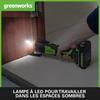 Outil multifonction oscillant - greenworks - g24mt - 24v - 18000 opm - lampe led intégrée
