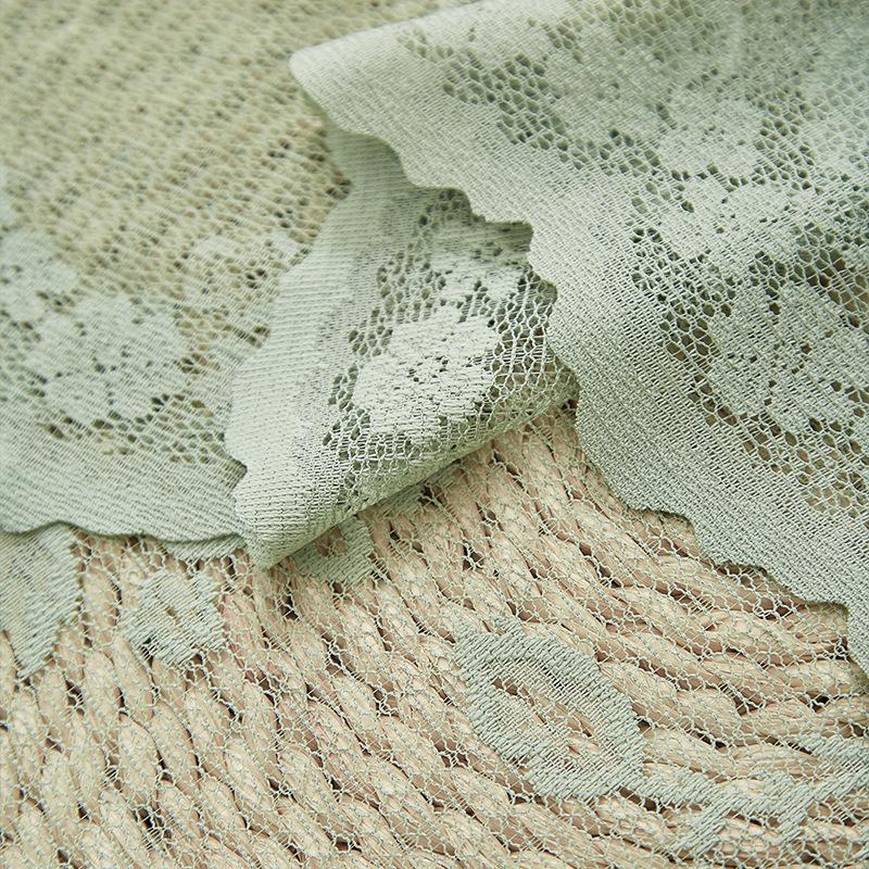 Retro Grün Spitze Stickerei Kleine Blumenfragmente Durchsichtiger Tüll Vorhang für Wohnzimmer Schlafzimmer Tür Fenster Vorhang Schlafzimmer Wohnzimmer Zuhause