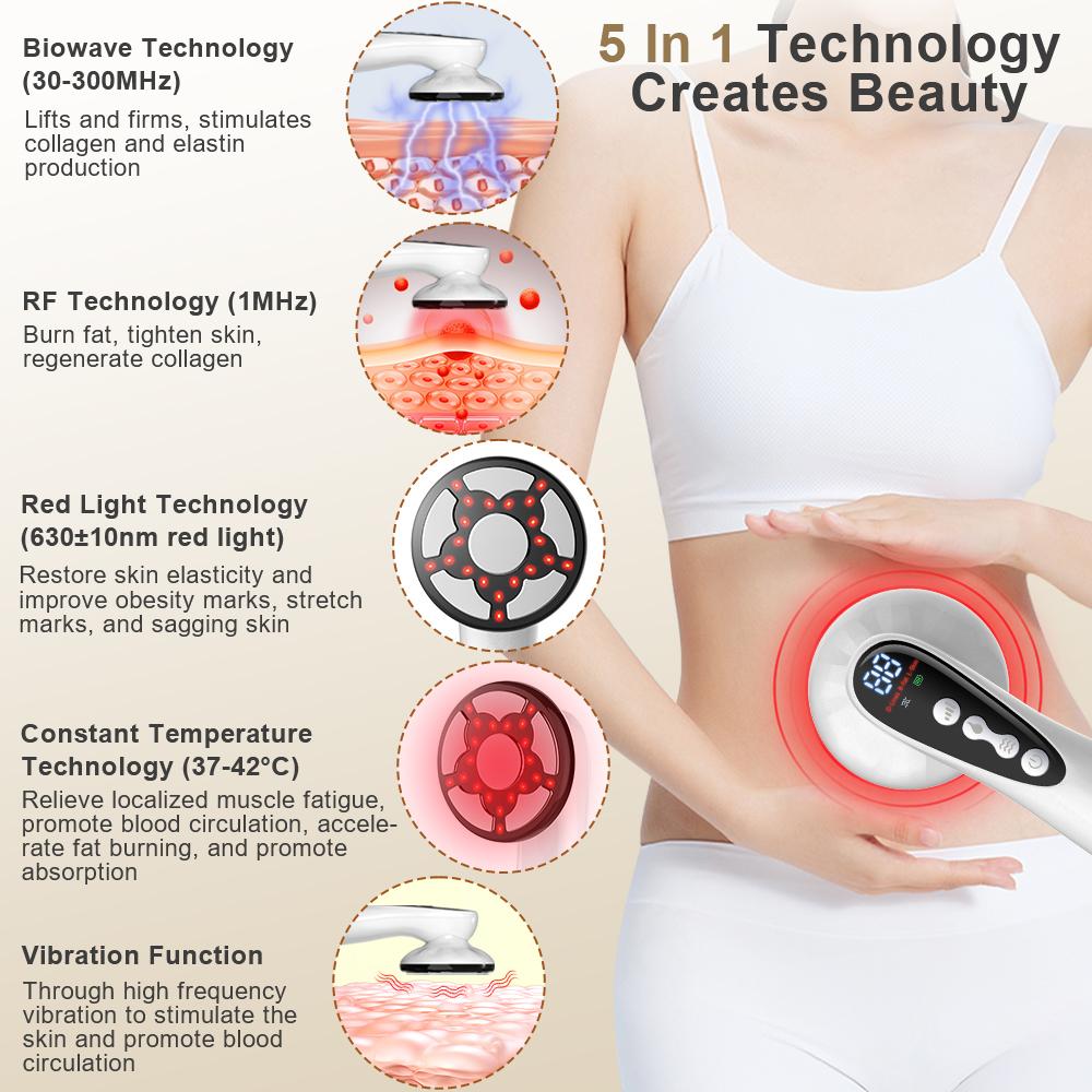 Electric Abdomen Massage Device with Microcurrent Conductive Gel for Belly Arms Legs Body Sculpting Machine Weight Loss Kits