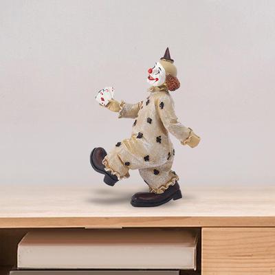 Clown Figure Statue Sculpture Collection Statuette Desk Ornament for Table Decoration Cabinet